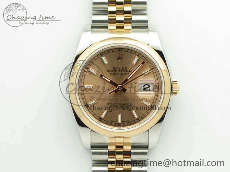 DateJust 36mm SS RG 116231 ARF 1:1 Best Edition Rose Gold Dial On SS RG Jubilee Bracelet SA3135