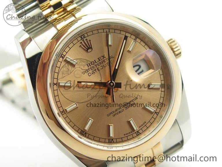 DateJust 36mm SS RG 116231 ARF 1:1 Best Edition Rose Gold Dial On SS RG Jubilee Bracelet SA3135