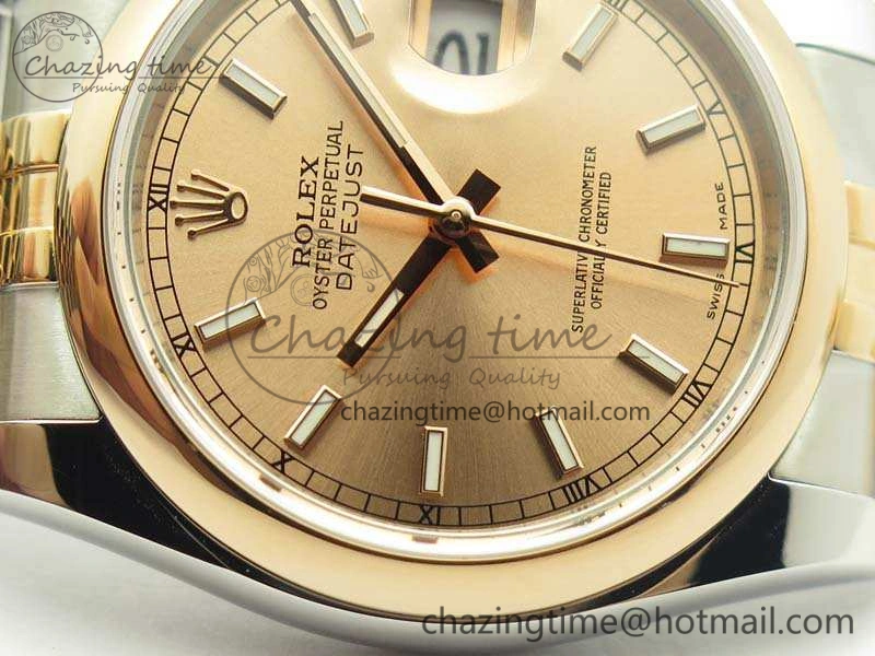 DateJust 36mm SS RG 116231 ARF 1:1 Best Edition Rose Gold Dial On SS RG Jubilee Bracelet SA3135