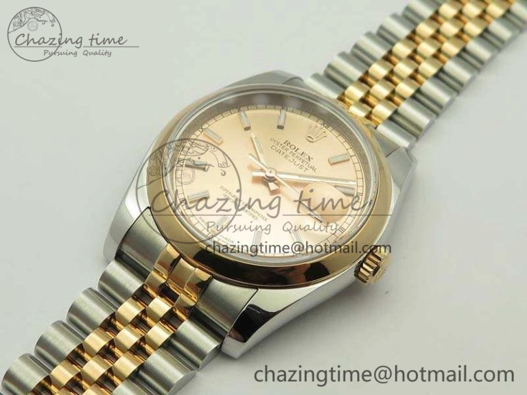 DateJust 36mm SS RG 116231 ARF 1:1 Best Edition Rose Gold Dial On SS RG Jubilee Bracelet SA3135
