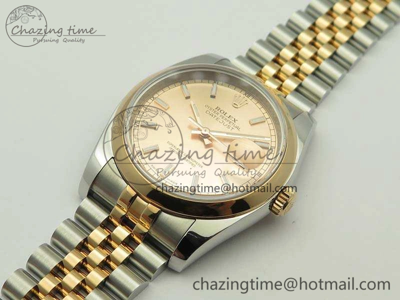 DateJust 36mm SS RG 116231 ARF 1:1 Best Edition Rose Gold Dial On SS RG Jubilee Bracelet SA3135