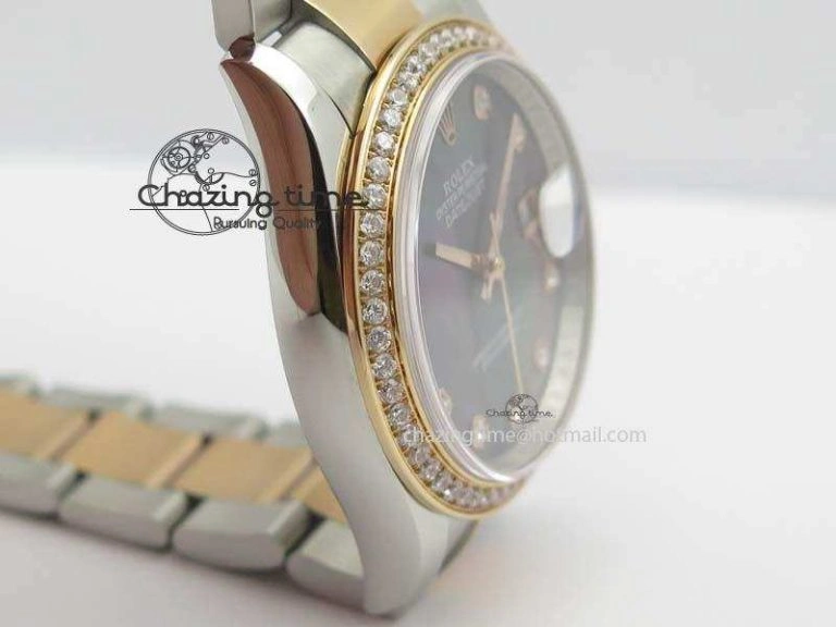DateJust 36mm SS RG BP-Maker Best Edition MOP Diamond Markers Dial On SS RG Bracelet A2824 V2