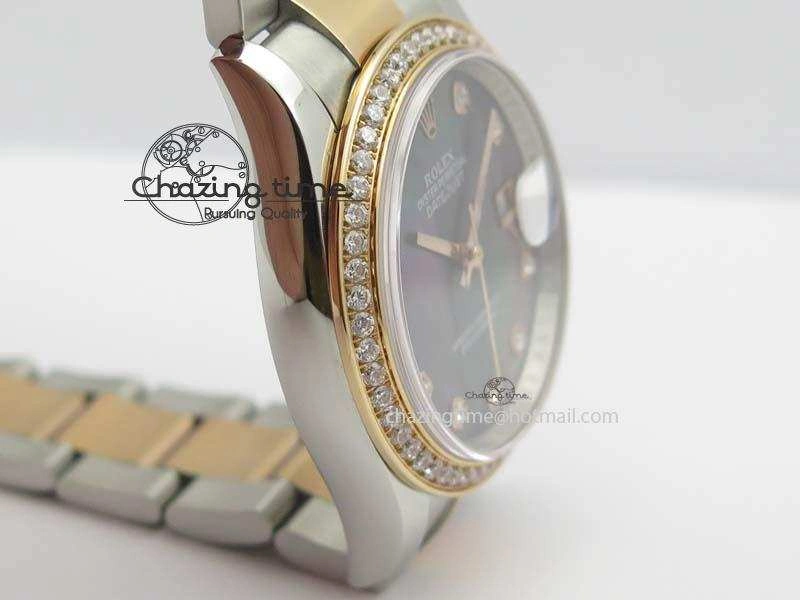 DateJust 36mm SS RG BP-Maker Best Edition MOP Diamond Markers Dial On SS RG Bracelet A2824 V2