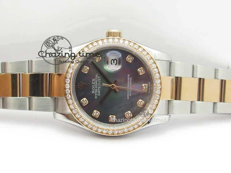 DateJust 36mm SS RG BP-Maker Best Edition MOP Diamond Markers Dial On SS RG Bracelet A2824 V2