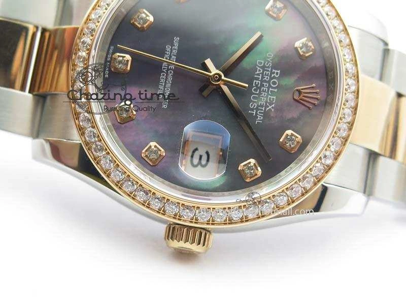 DateJust 36mm SS RG BP-Maker Best Edition MOP Diamond Markers Dial On SS RG Bracelet A2824 V2