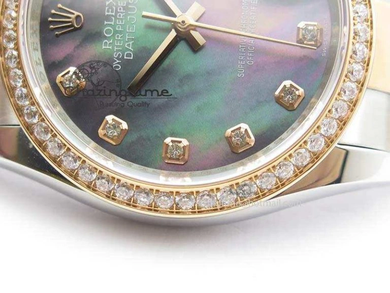 DateJust 36mm SS RG BP-Maker Best Edition MOP Diamond Markers Dial On SS RG Bracelet A2824 V2