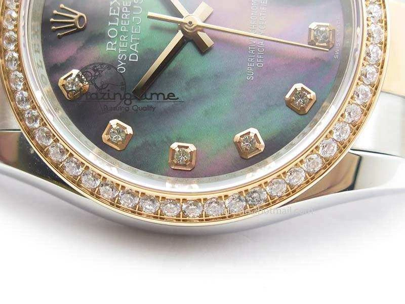 DateJust 36mm SS RG BP-Maker Best Edition MOP Diamond Markers Dial On SS RG Bracelet A2824 V2