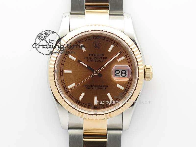 DateJust 36mm SS RG BP-Maker Best Edition Rose Gold Dial On SS RG Bracelet A2824 V2