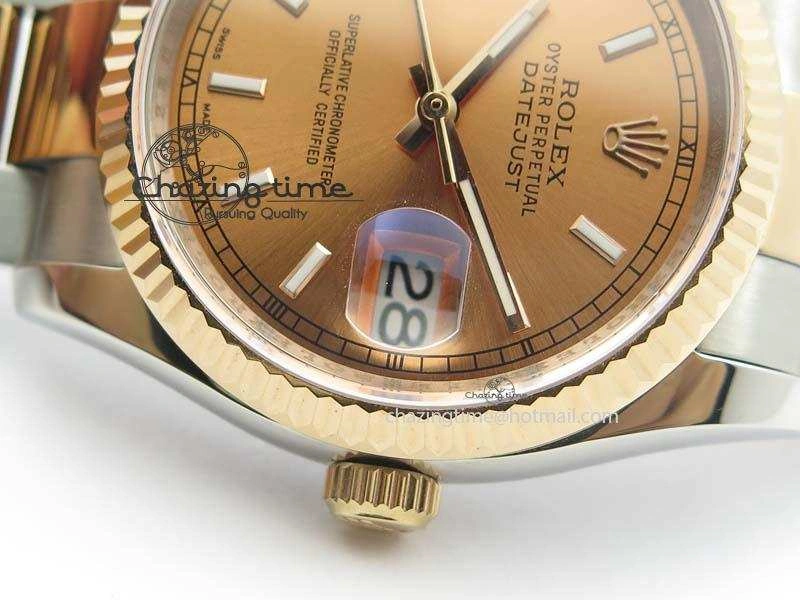 DateJust 36mm SS RG BP-Maker Best Edition Rose Gold Dial On SS RG Bracelet A2824 V2