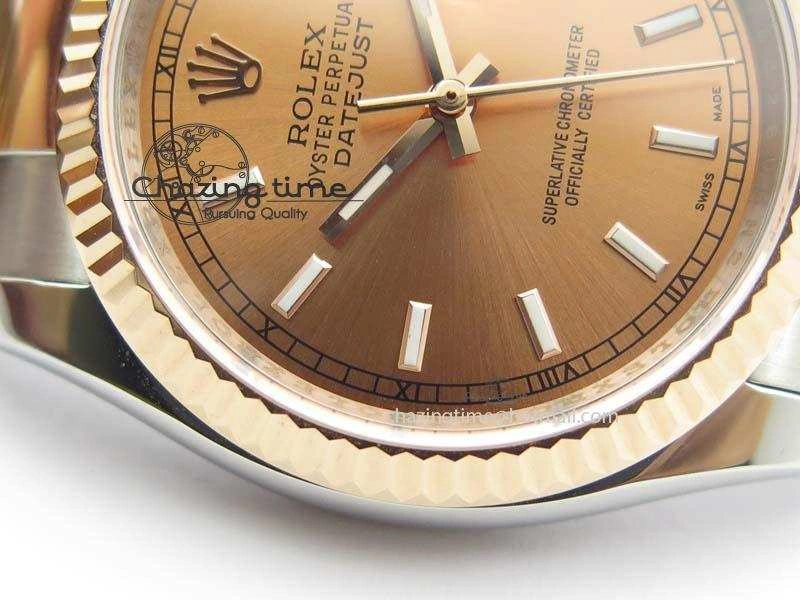 DateJust 36mm SS RG BP-Maker Best Edition Rose Gold Dial On SS RG Bracelet A2824 V2