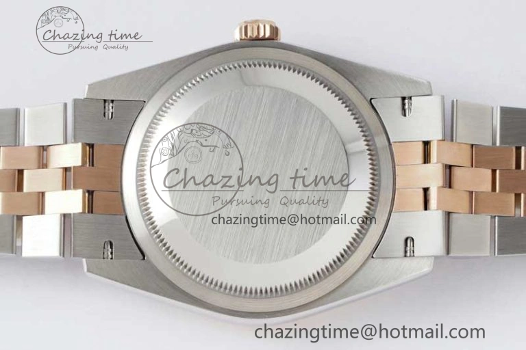 DateJust 36mm SS RG DIWF 1:1 Best Edition 904L Steel White Stick Dial on Jubilee Bracelet SA3235