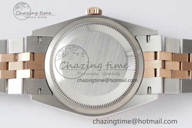 DateJust 36mm SS RG DIWF 1:1 Best Edition 904L Steel White Stick Dial on Jubilee Bracelet SA3235