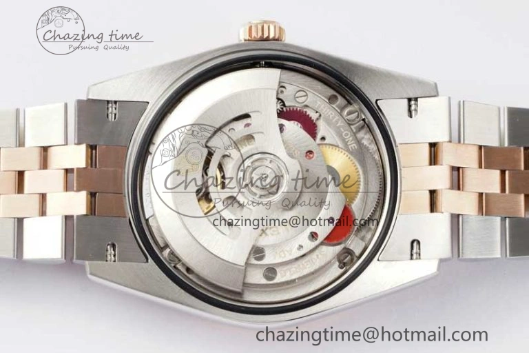 DateJust 36mm SS RG DIWF 1:1 Best Edition 904L Steel White Stick Dial on Jubilee Bracelet SA3235