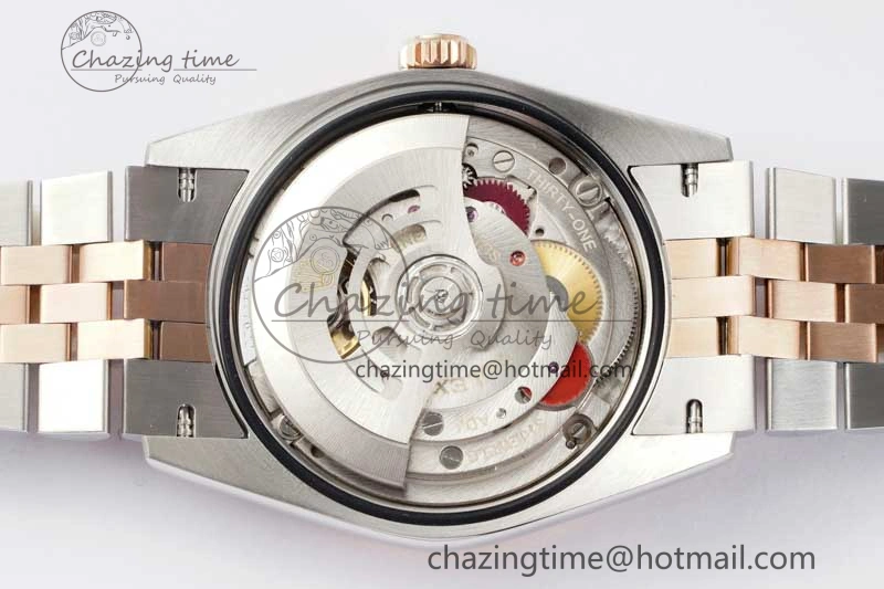 DateJust 36mm SS RG DIWF 1:1 Best Edition 904L Steel White Stick Dial on Jubilee Bracelet SA3235