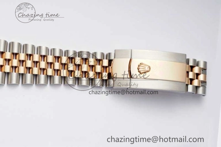 DateJust 36mm SS RG DIWF 1:1 Best Edition 904L Steel White Stick Dial on Jubilee Bracelet SA3235