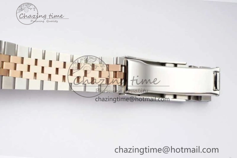 DateJust 36mm SS RG DIWF 1:1 Best Edition 904L Steel White Stick Dial on Jubilee Bracelet SA3235