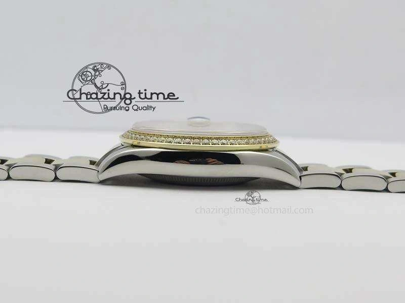 DateJust 36mm SS YG BP-Maker Best Edition Diamond Bezel White Dial On SS YG Bracelet A2824 V2