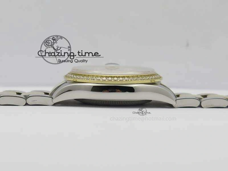 DateJust 36mm SS YG BP-Maker Best Edition Diamond Bezel White MOP Dial On SS YG Bracelet A2824 V2