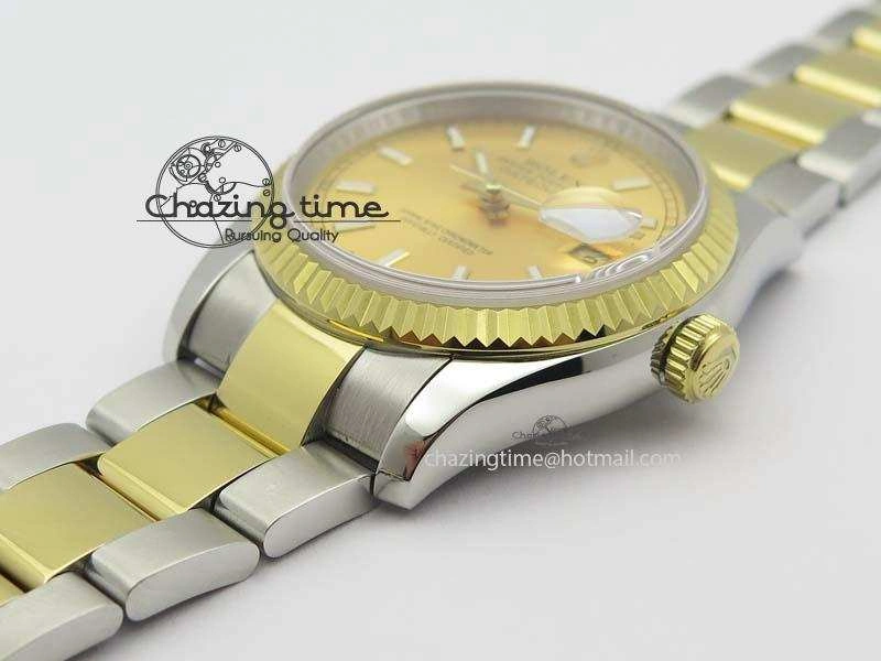 DateJust 36mm SS YG BP-Maker Best Edition Gold Dial On SS YG Bracelet A2824 V2