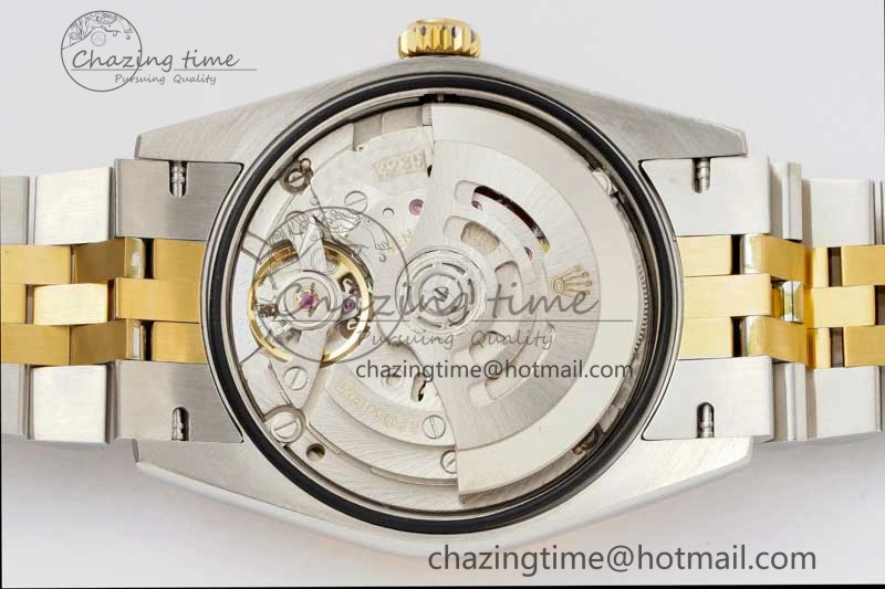 DateJust 36mm SS YG DIWF 1:1 Best Edition 904L Steel Gray Dial Green Markers on Jubilee Bracelet SA3235