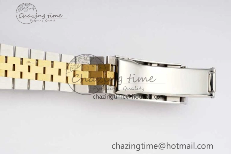 DateJust 36mm SS YG DIWF 1:1 Best Edition 904L Steel Gray Dial Green Markers on Jubilee Bracelet SA3235