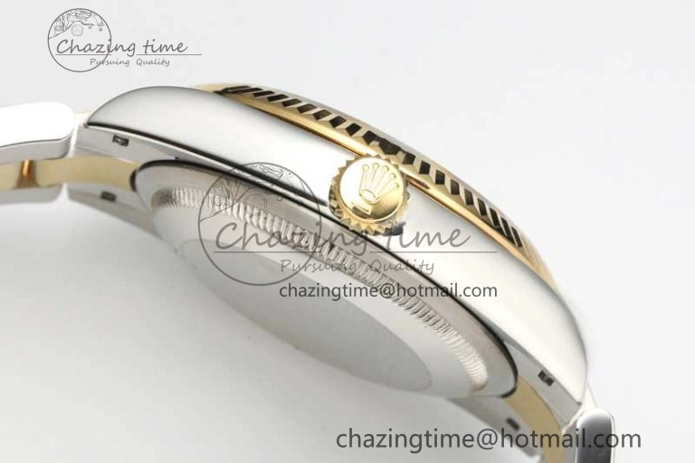 DateJust 36mm SS YG DIWF 1:1 Best Edition 904L Steel White MOP Diamonds Dial on Oyster Bracelet SA3235