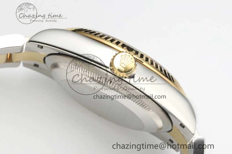 DateJust 36mm SS YG DIWF 1:1 Best Edition 904L Steel White Stick Dial on Oyster Bracelet SA3235