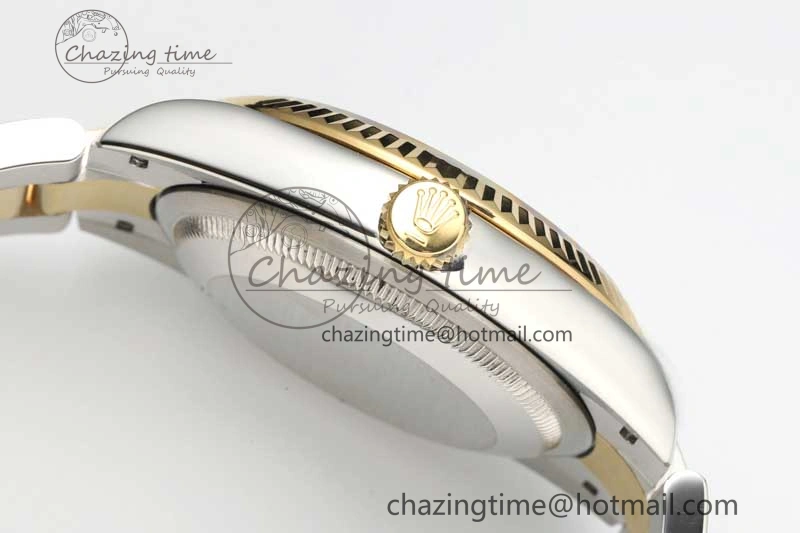 DateJust 36mm SS YG DIWF 1:1 Best Edition 904L Steel White Stick Dial on Oyster Bracelet SA3235