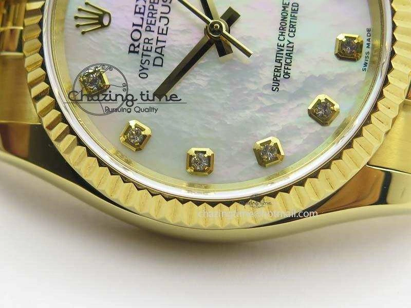 DateJust 36mm Wrapped YG BP-Maker Best Edition White MOP Dial On Wrapped YG Bracelet ETA2836