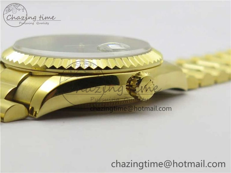 DateJust 36mm YG EDF Best Edition Green Malachite Dial on SS President Bracelet A2824