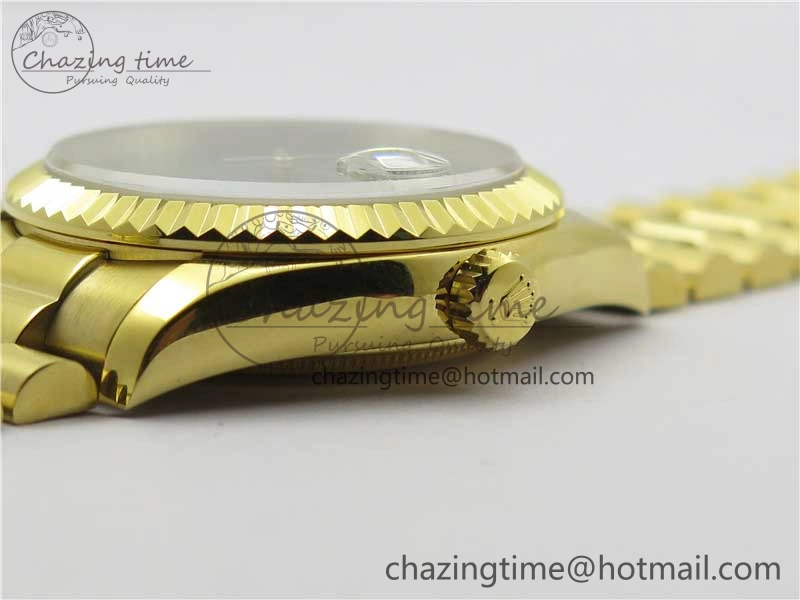 DateJust 36mm YG EDF Best Edition Green Malachite Dial on SS President Bracelet A2824