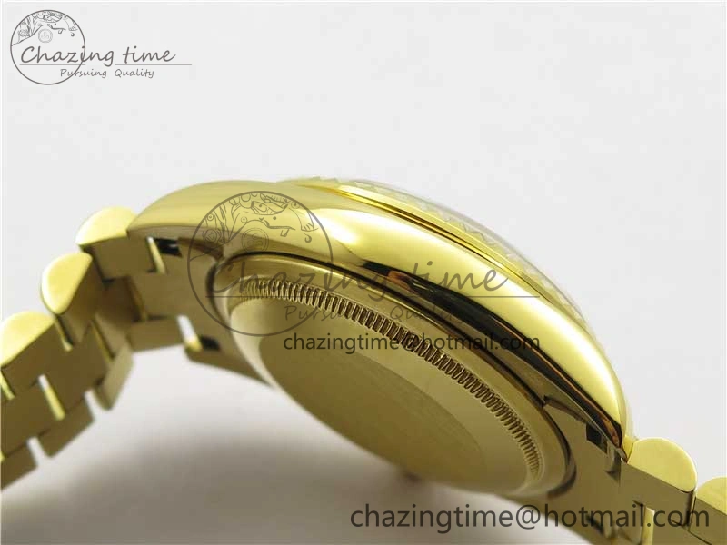 DateJust 36mm YG EDF Best Edition Green Malachite Dial on SS President Bracelet A2824