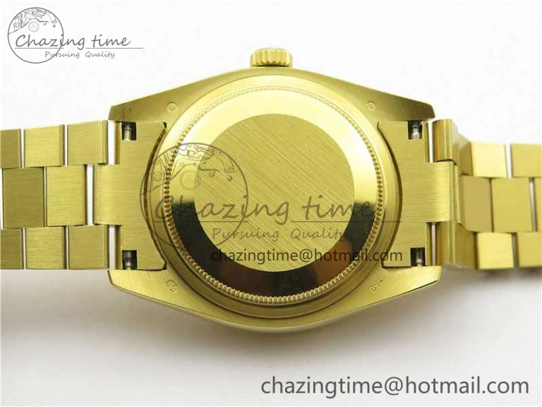 DateJust 36mm YG EDF Best Edition Green Malachite Dial on SS President Bracelet A2824
