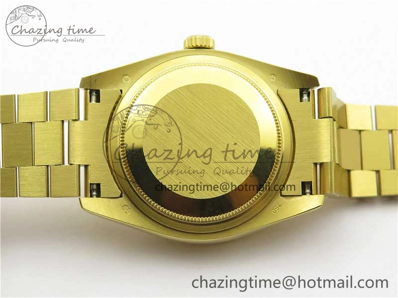 DateJust 36mm YG EDF Best Edition Green Malachite Dial on SS President Bracelet A2824