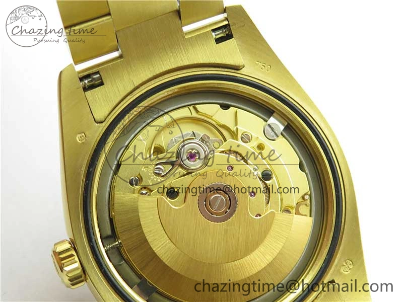 DateJust 36mm YG EDF Best Edition Green Malachite Dial on SS President Bracelet A2824