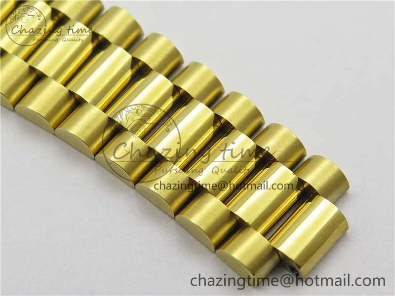 DateJust 36mm YG EDF Best Edition Green Malachite Dial on SS President Bracelet A2824
