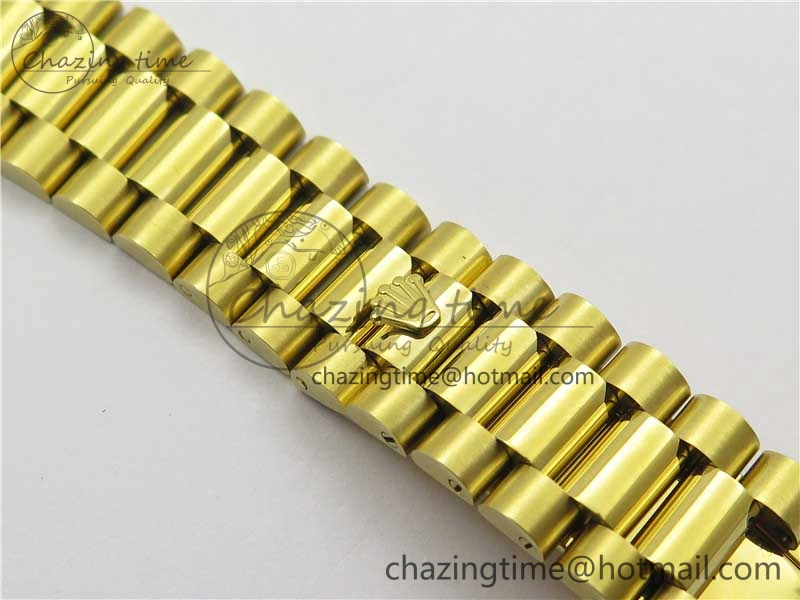DateJust 36mm YG EDF Best Edition Green Malachite Dial on SS President Bracelet A2824
