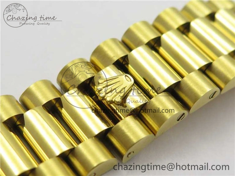 DateJust 36mm YG EDF Best Edition Green Malachite Dial on SS President Bracelet A2824