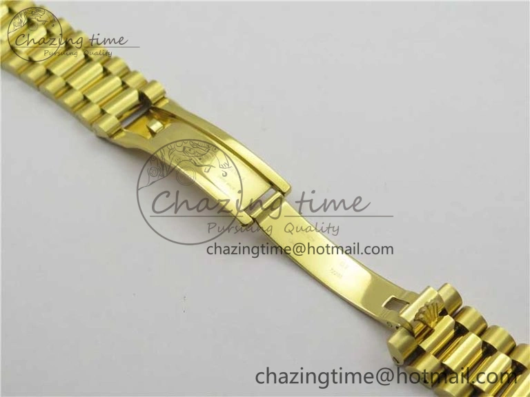 DateJust 36mm YG EDF Best Edition Green Malachite Dial on SS President Bracelet A2824