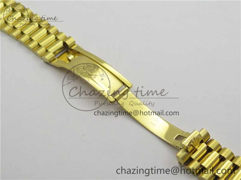 DateJust 36mm YG EDF Best Edition Green Malachite Dial on SS President Bracelet A2824