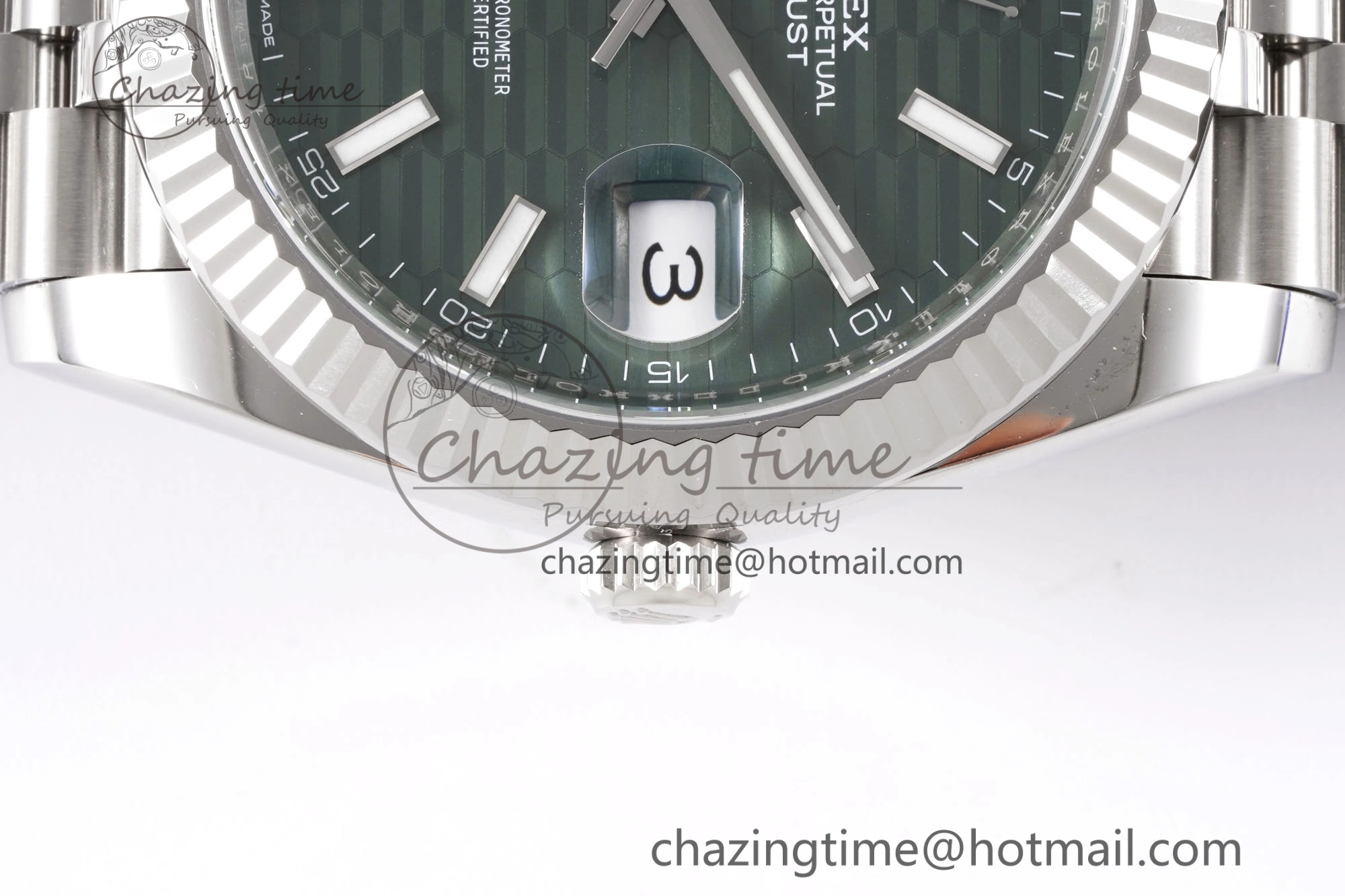 DateJust 41 126234 Clean 1:1 Best Edition 904L Steel Green Textured Dial on Jubilee Bracelet VR3235