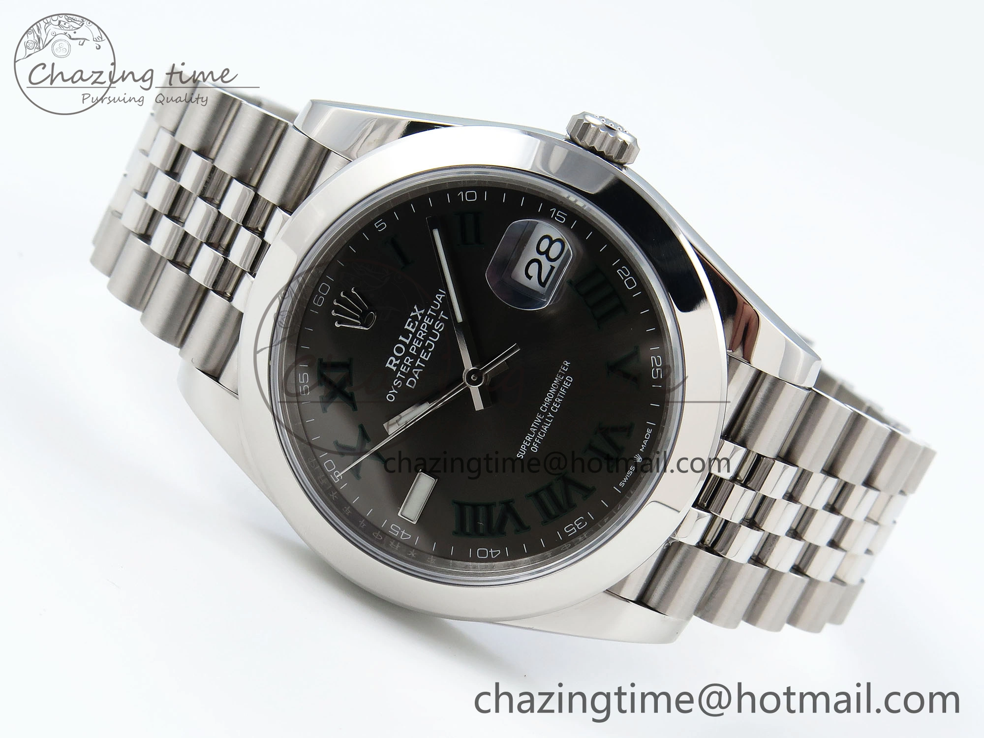DateJust 41 126300 904L SS VSF 1:1 Best Edition Gray Dial Roman Markers on Jubilee Bracelet VS3235