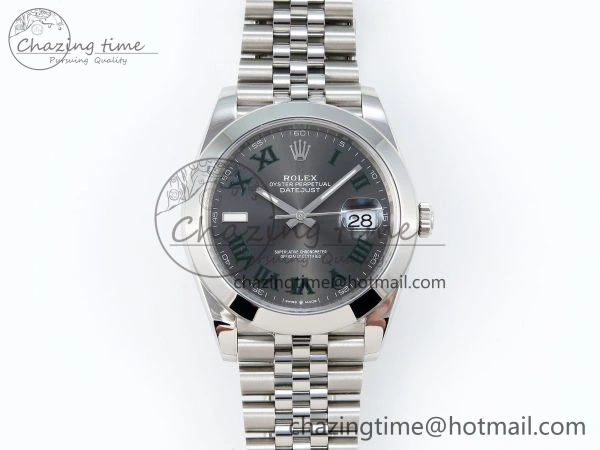 DateJust 41 126300 904L SS VSF 1:1 Best Edition Gray Dial Roman Markers on Jubilee Bracelet VS3235