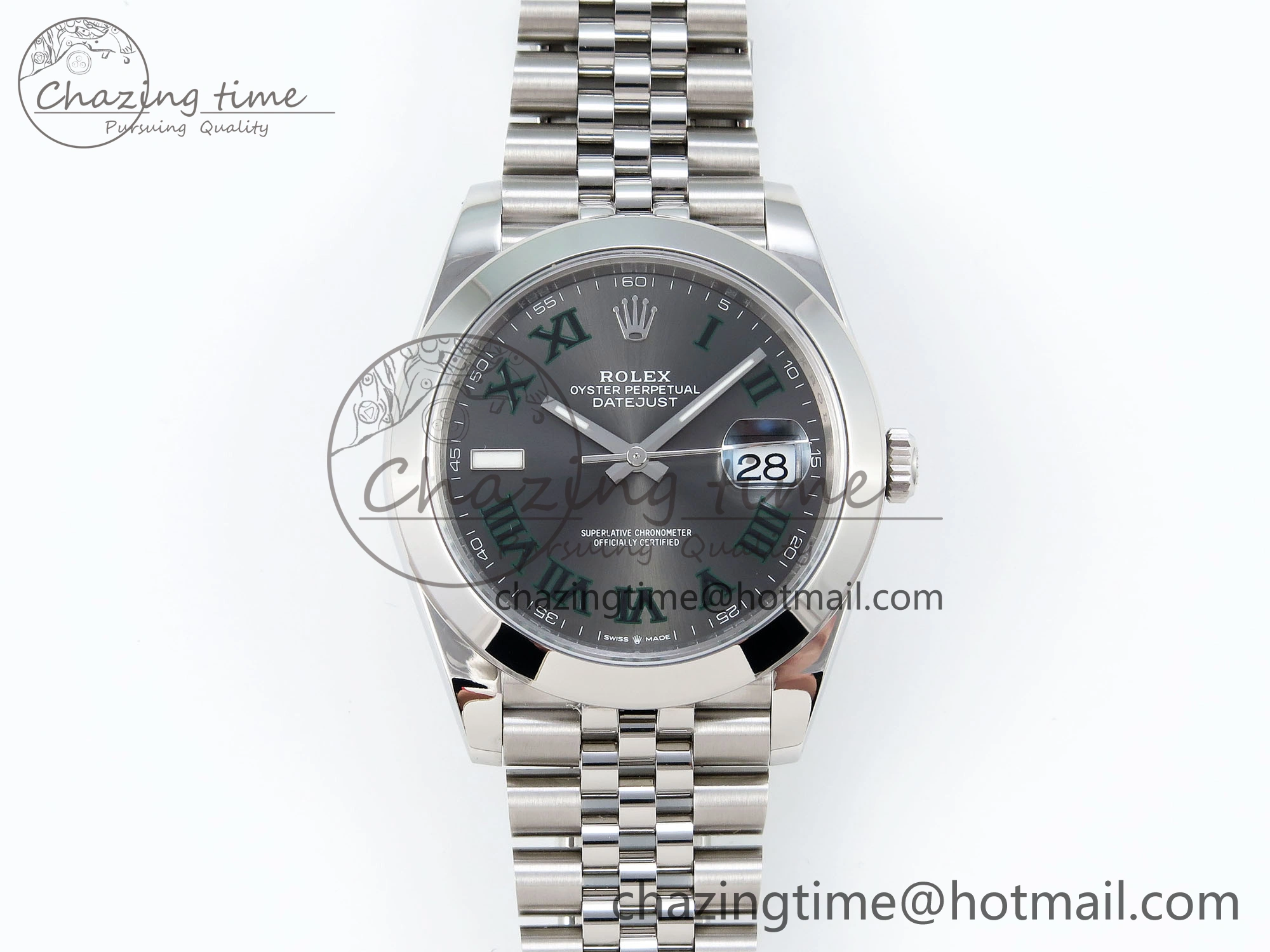 DateJust 41 126300 904L SS VSF 1:1 Best Edition Gray Dial Roman Markers on Jubilee Bracelet VS3235