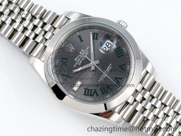 DateJust 41 126300 904L SS VSF 1:1 Best Edition Gray Dial Roman Markers on Jubilee Bracelet VS3235