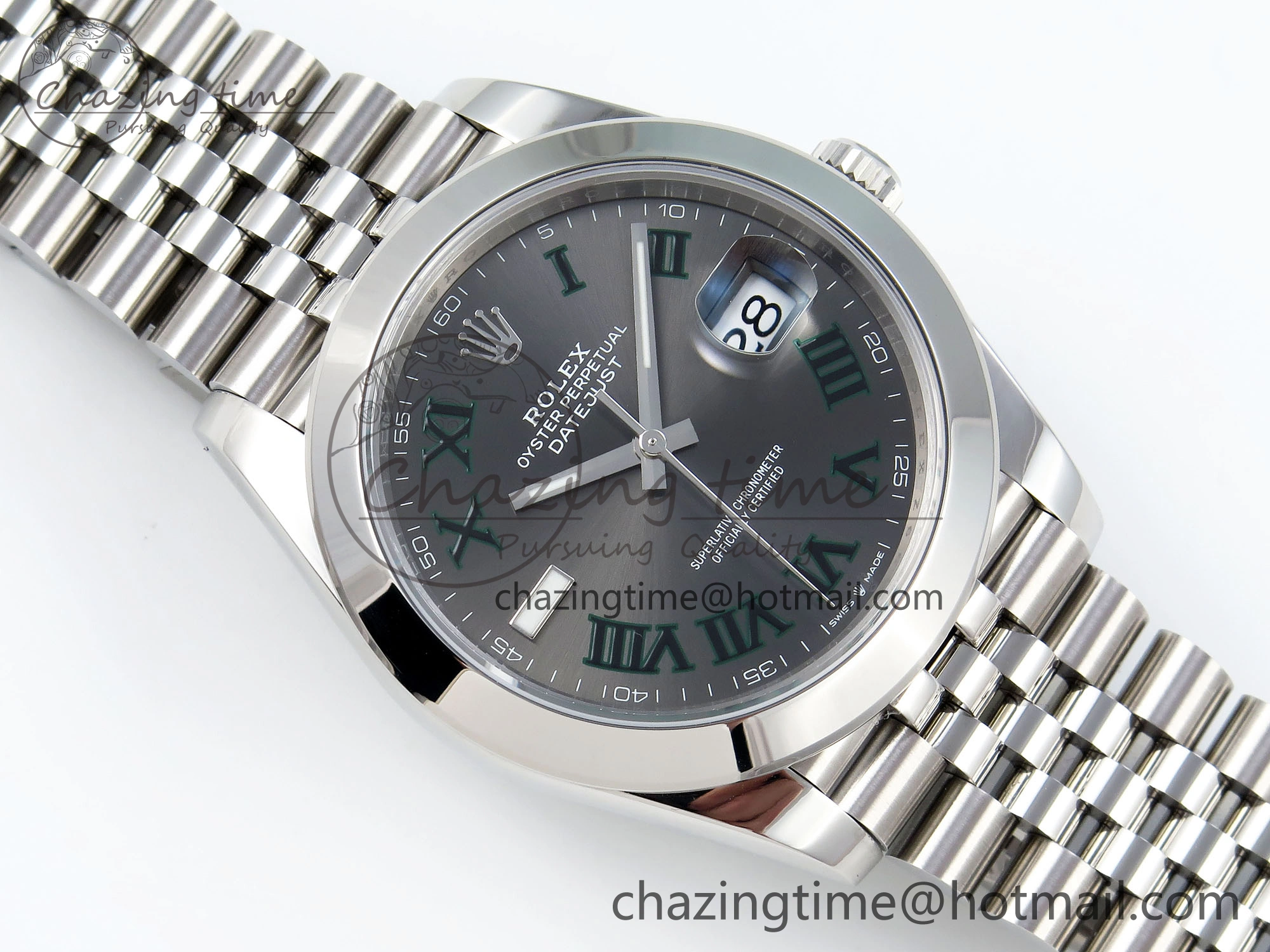 DateJust 41 126300 904L SS VSF 1:1 Best Edition Gray Dial Roman Markers on Jubilee Bracelet VS3235