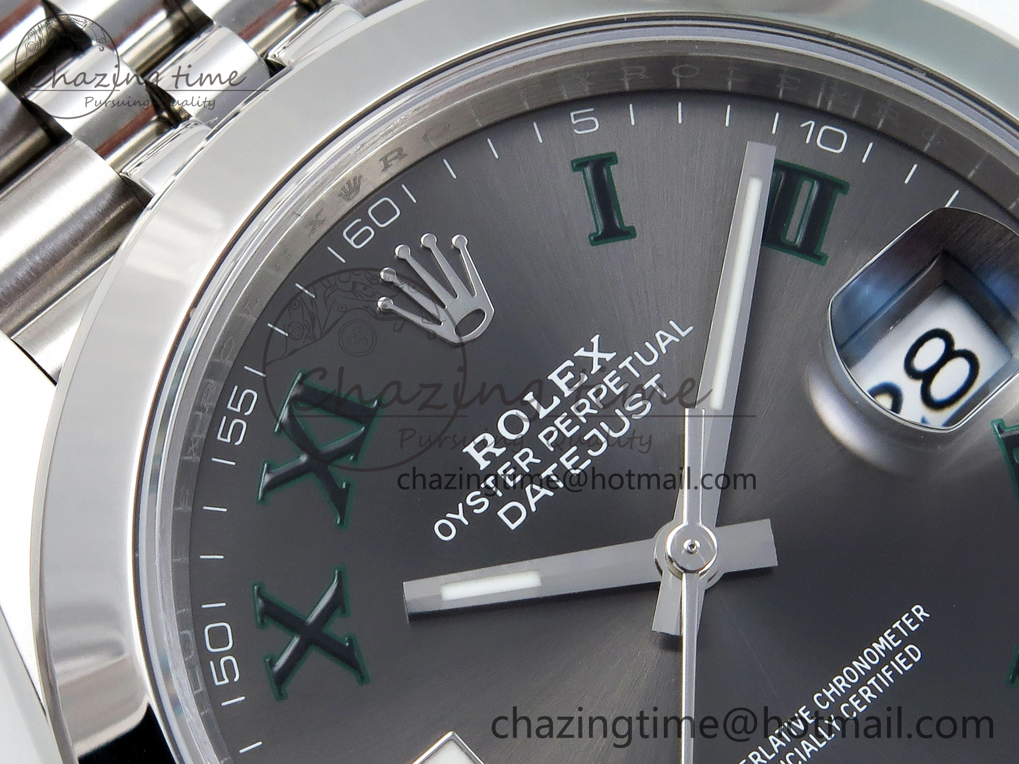 DateJust 41 126300 904L SS VSF 1:1 Best Edition Gray Dial Roman Markers on Jubilee Bracelet VS3235