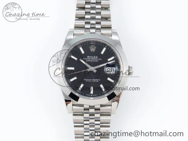 DateJust 41 126330 904L SS VSF 1:1 Best Edition Black Dial on Jubilee Bracelet VS3235