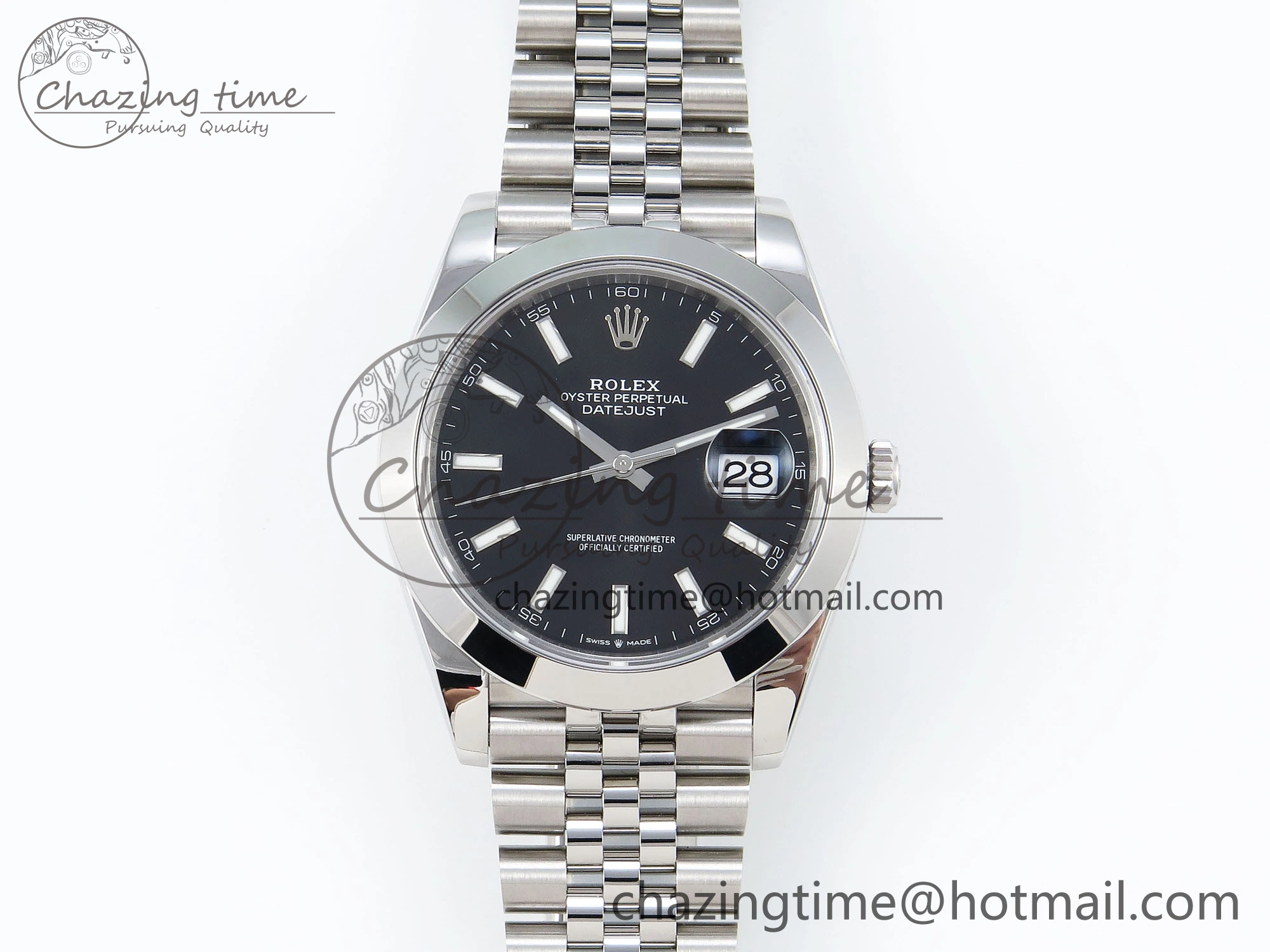 DateJust 41 126330 904L SS VSF 1:1 Best Edition Black Dial on Jubilee Bracelet VS3235