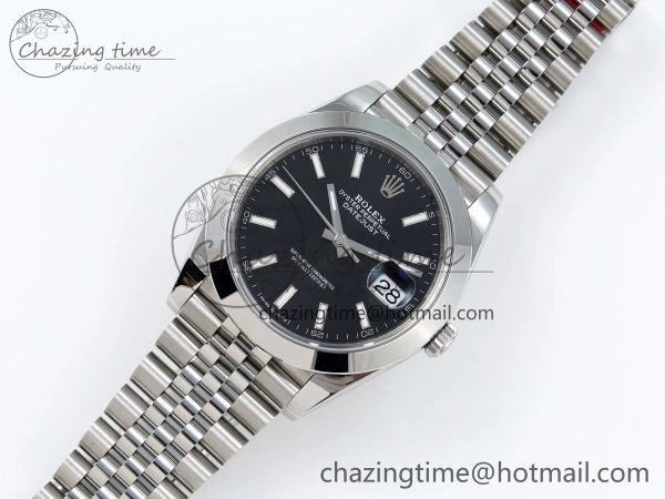 DateJust 41 126330 904L SS VSF 1:1 Best Edition Black Dial on Jubilee Bracelet VS3235